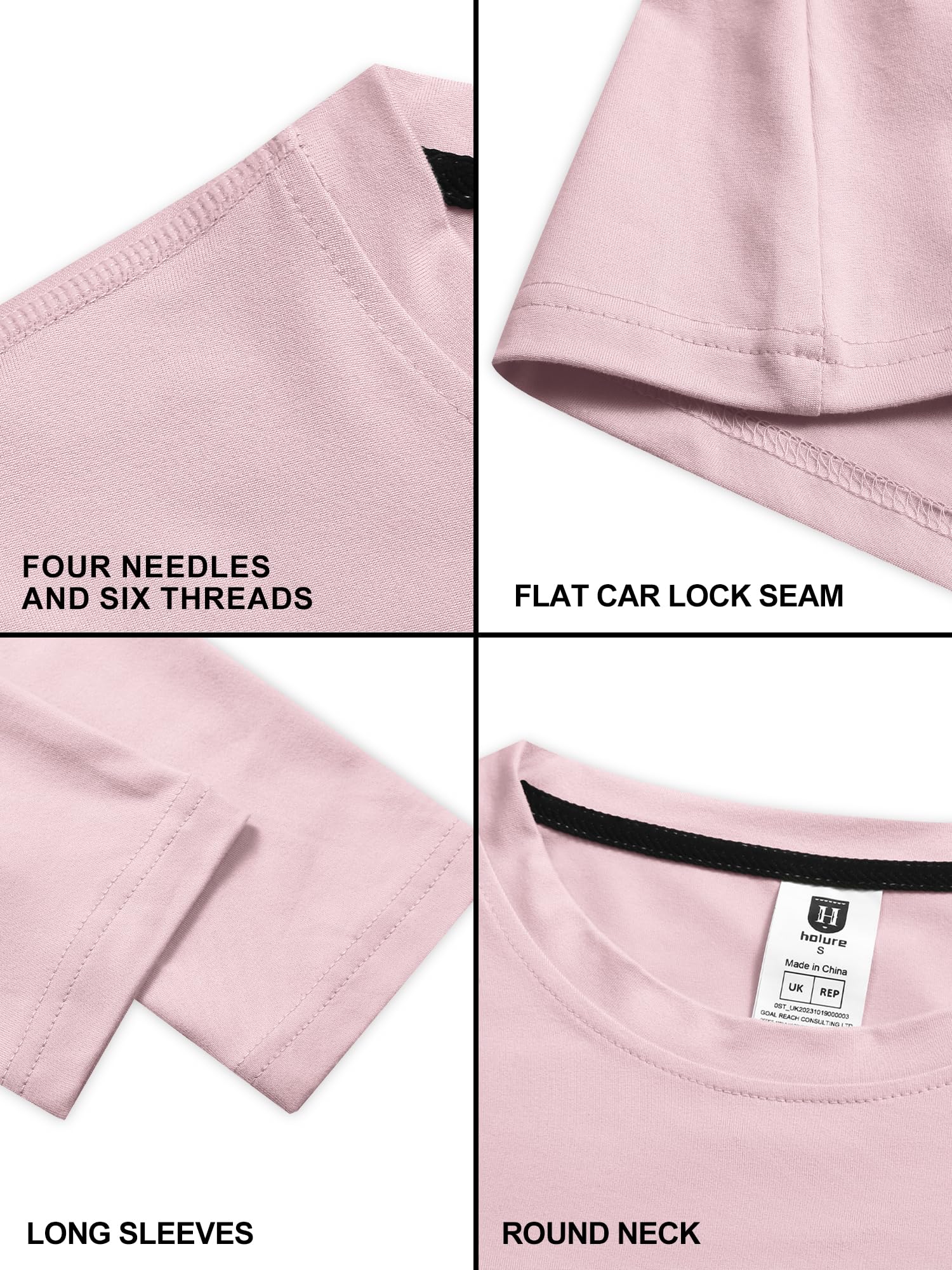 3er Pack oder 5er Pack Damen Baumwolle Langarm T-Shirts Rundhalsshirt Classic-Fit Hemd Weiche Atmungsaktive Casual Tee Mode Basic Tops