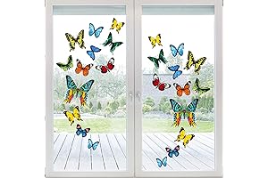 Whaline Window Butterfly Clings: Deter Birds and Adorn Homes with Grace