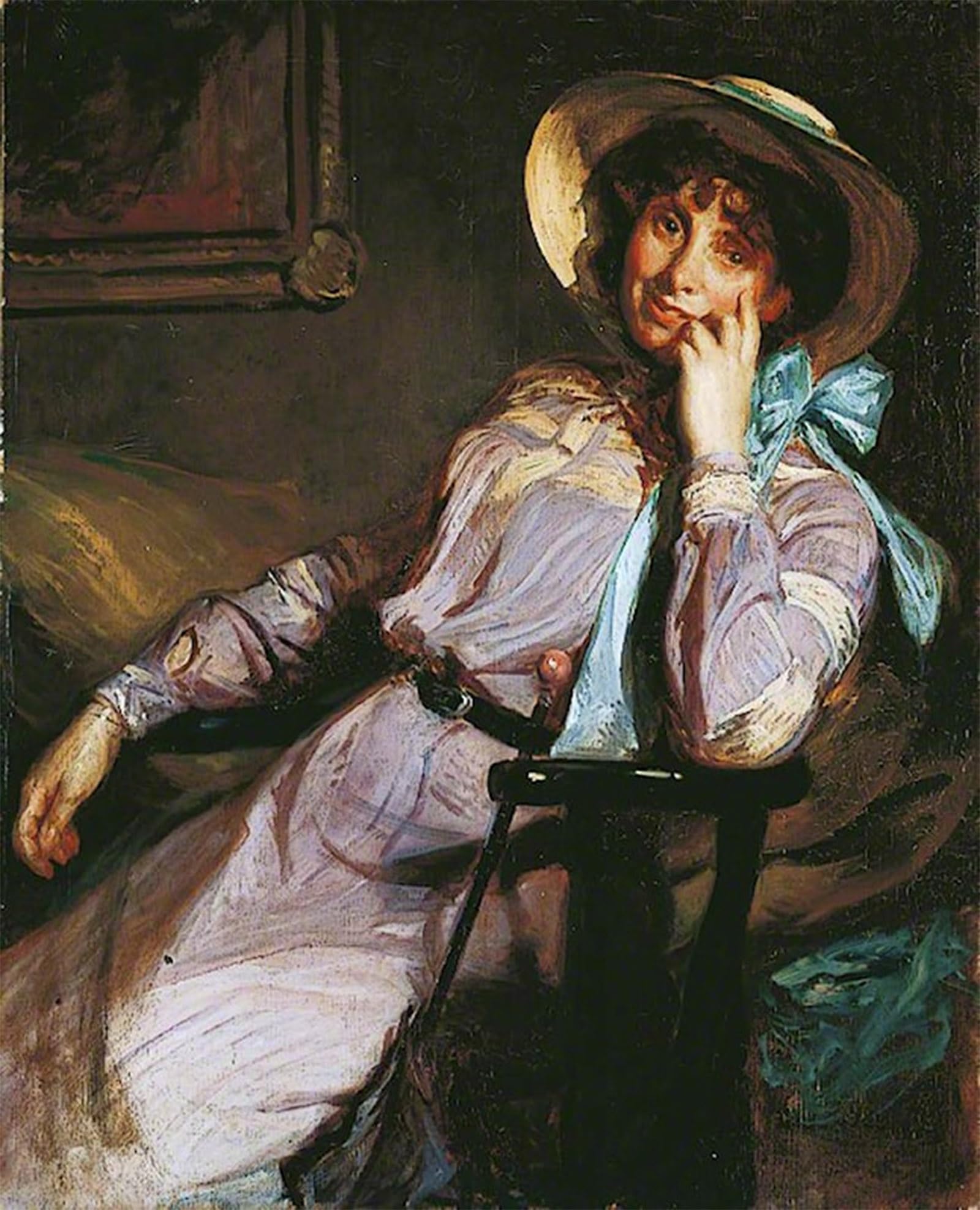 SERENDIPITP Retro Picture Poster Wall Art Pictures Painting Miss M. D. Mc Ewen by Jacques Emile Blanche Wall Art Canvas Print for Wall Decor 60x90cm