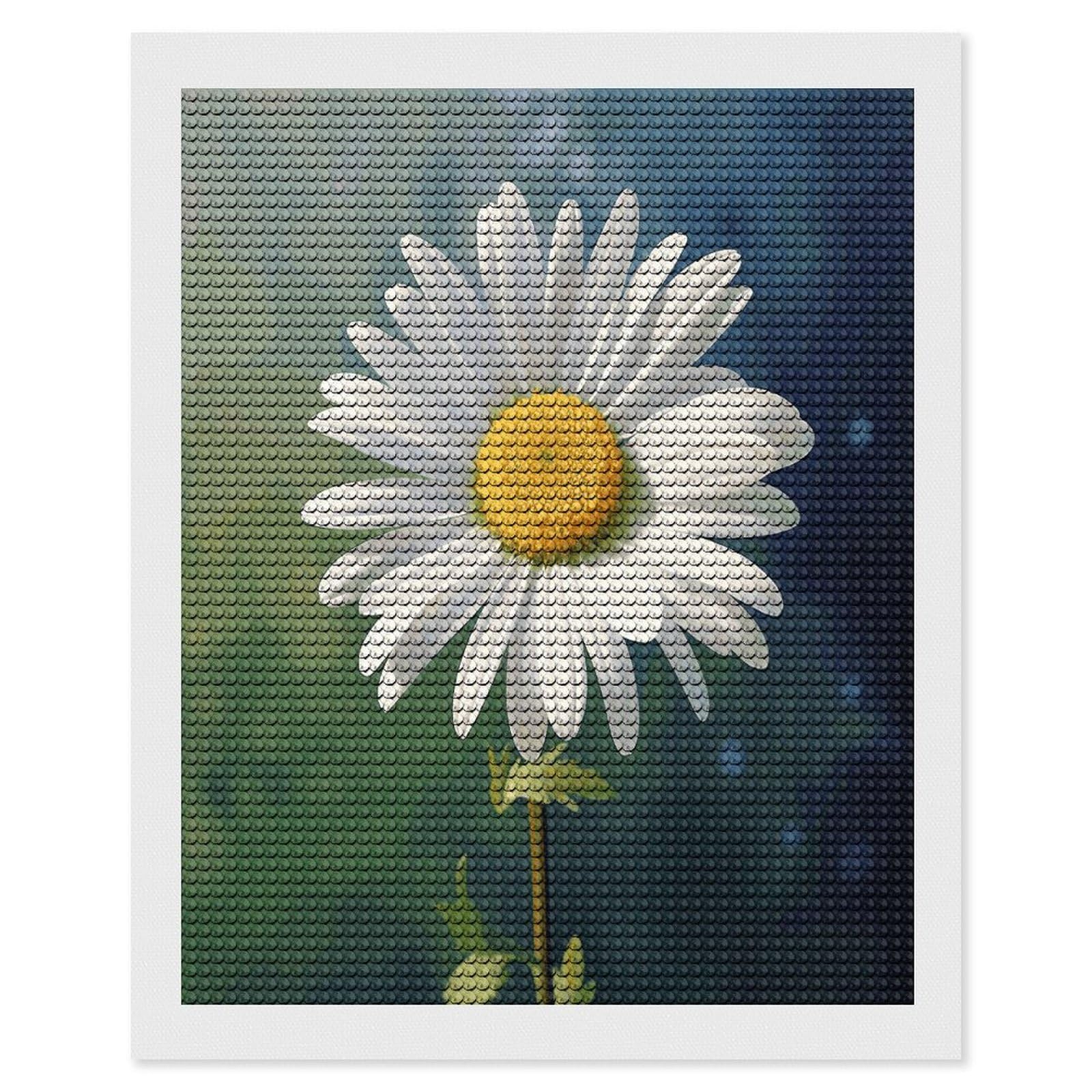 VstaDank Daisy Flower Diamond Painting Kits Exquisite DIY Full Round Drill Diamond Dots Painting for Adults Beginner Diamond Photo Paint with Diamond Picture Art Wall Decor 16"x20"