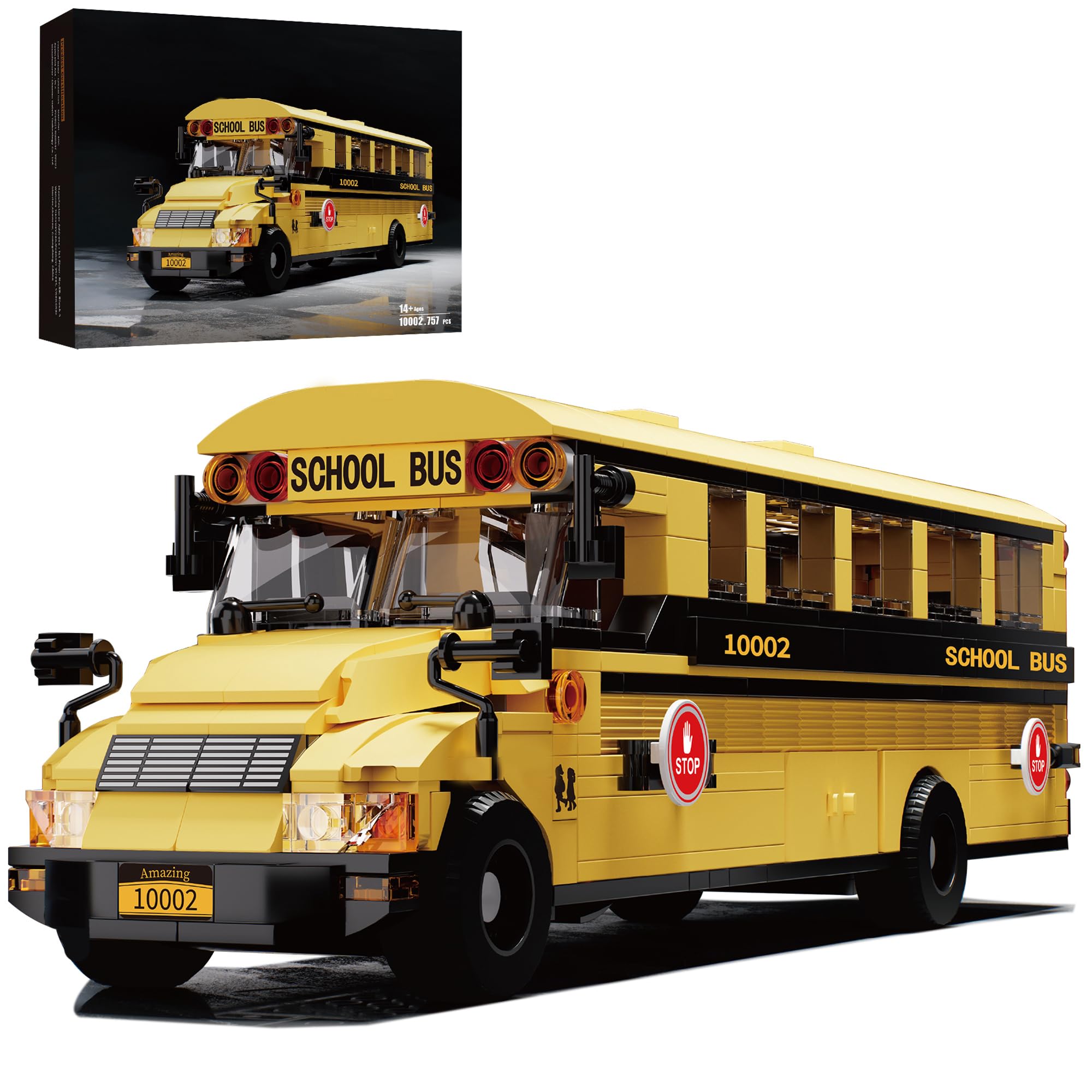 Mavo brix Set di Costruzioni Autobus Scolastico, Modello Educativo STEM, Compatibile con Lego, Autobus Giallo per il Trasporto Scolastico, Regalo per Adulti e Ragazzi 14+, 788 Pezzi
