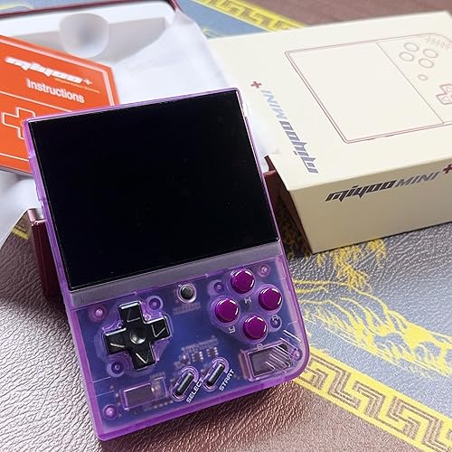 Miniatura 2 de Miyoo Mini Plus - Consola de juegos retro portátil púrpura, versión de tarjeta de 64 GB, pantalla IPS de 3.5 pulgadas, consola de videojuegos,