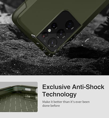 Miniatura 10 de SURITCH Funda protectora para Samsung Galaxy S21 Ultra, 2 marcos frontales, resistente, a prueba de golpes, con protector de pantalla integrado para