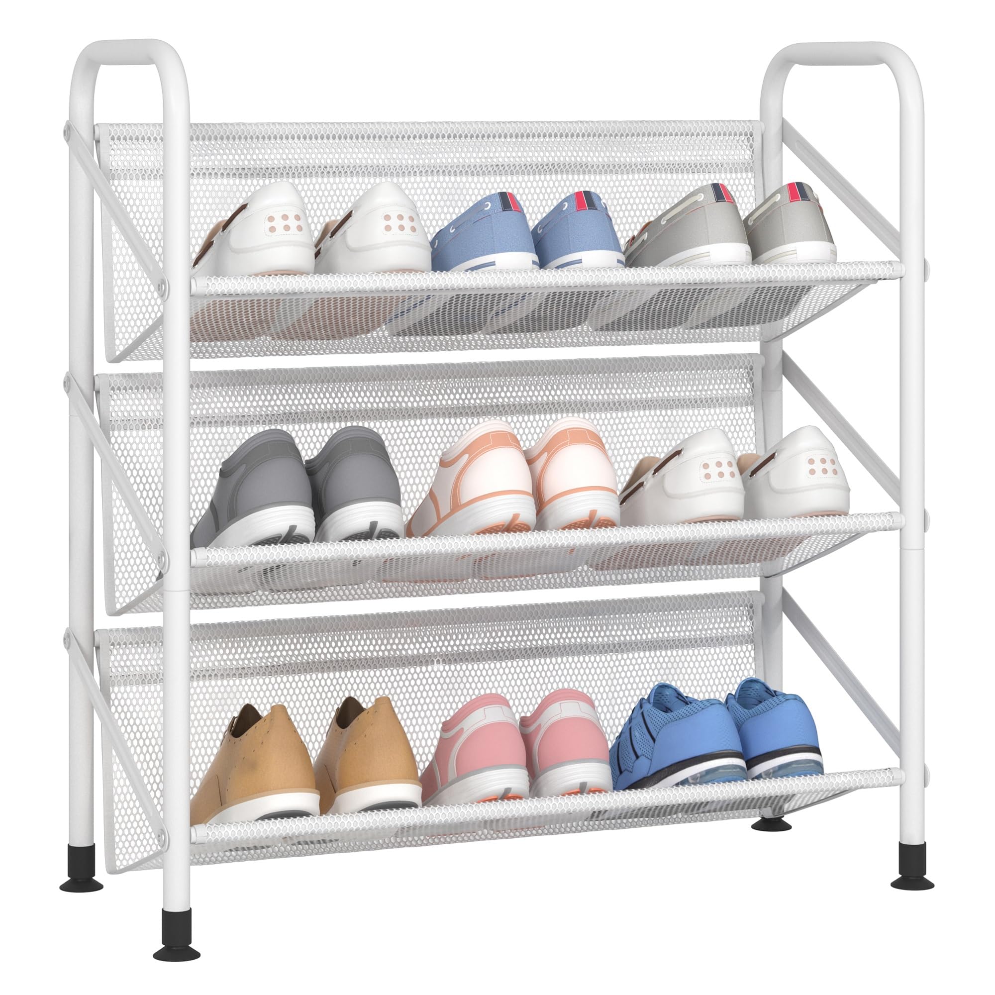 Tier Shoe Rack For Closet Mesh Fabric Narrow Metal Desertcart