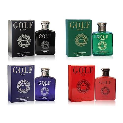Miniatura 3 de META-BOSEM Golf Red+Black+Blue+White - Juego de 8 piezas de colonia para hombre, Eau de Toilette en espray natural, aroma masculino, regalo navideño