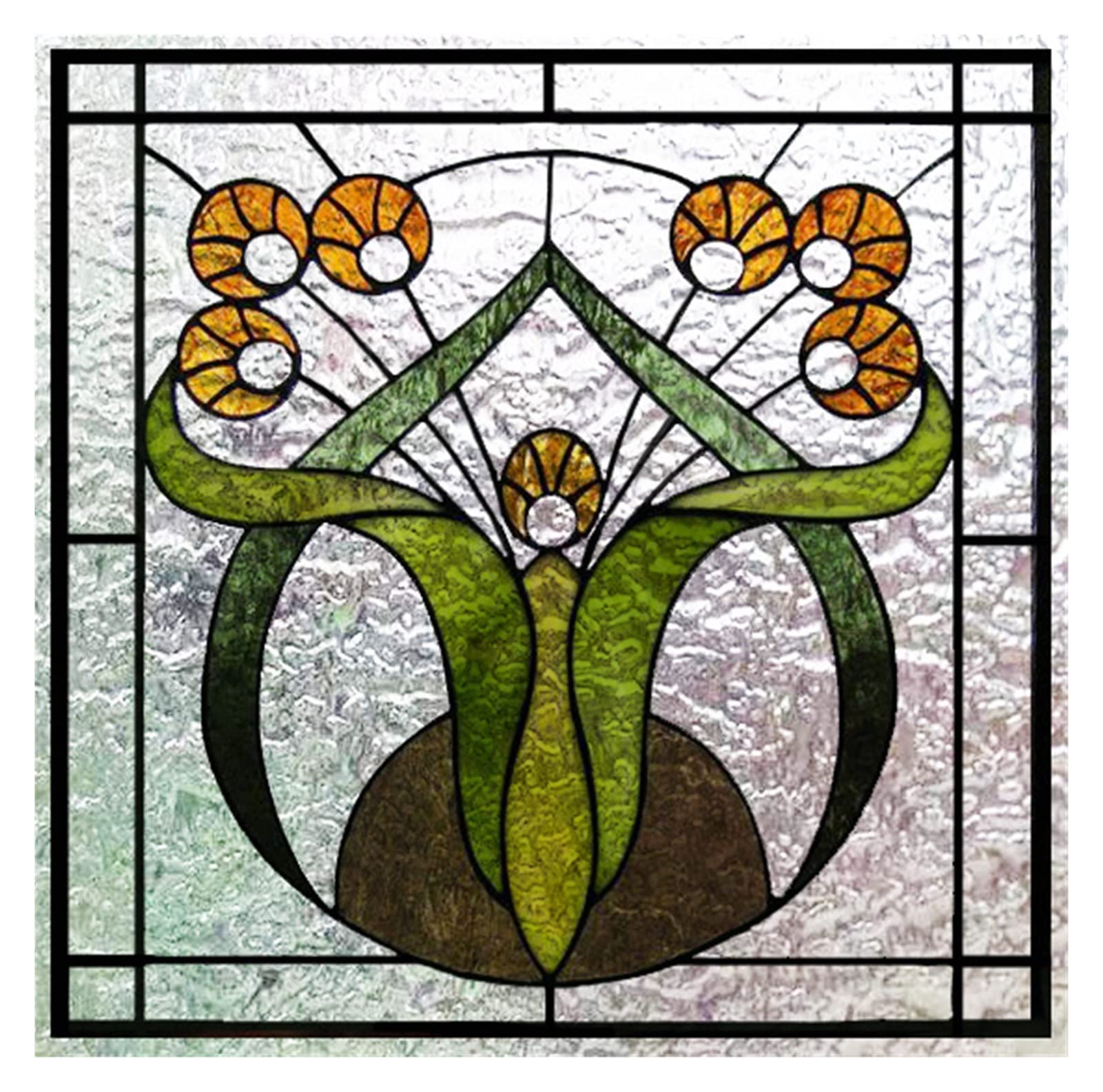 Window Film Frosted Stained Glass Films,Customized Art Deco Design Static Cling Sticker,Home Decor Foil Window Treatment (Color : 16, Size : 45X90cmx2)