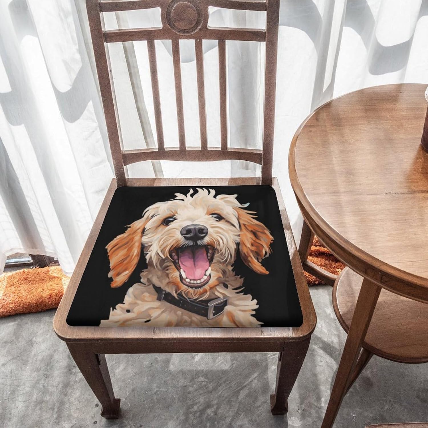 Labradoodle Poodle Floor Pillow Meditation Yoga Cushion Square Chair Cushion Pillows Seating for Adults