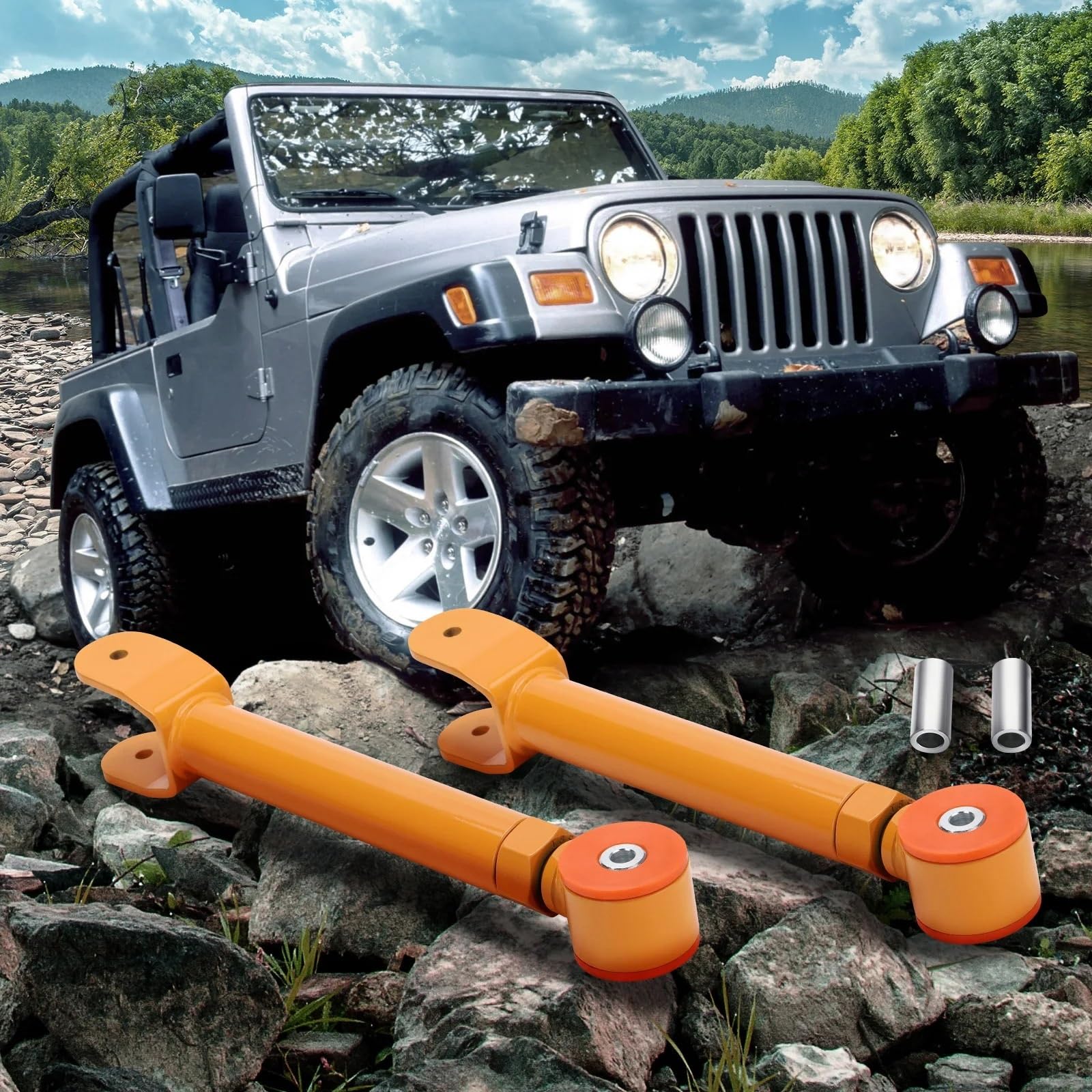 Ramiona zawieszenia Pasuje do Jeep Cherokee XJ ZJ WJ Wrangler TJ 2 szt. Przednie górne regulowane wahacze Wahacz samochodowy