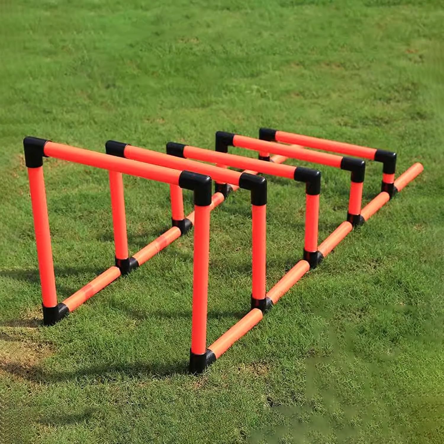 5 Pcs Different Heights Speed Agility Hurdles, Soccer Obstacle Hurdles Training Equipment, Portable Athletes Mini Hurdles Trainer, Sport Speed Hurdles(Red)