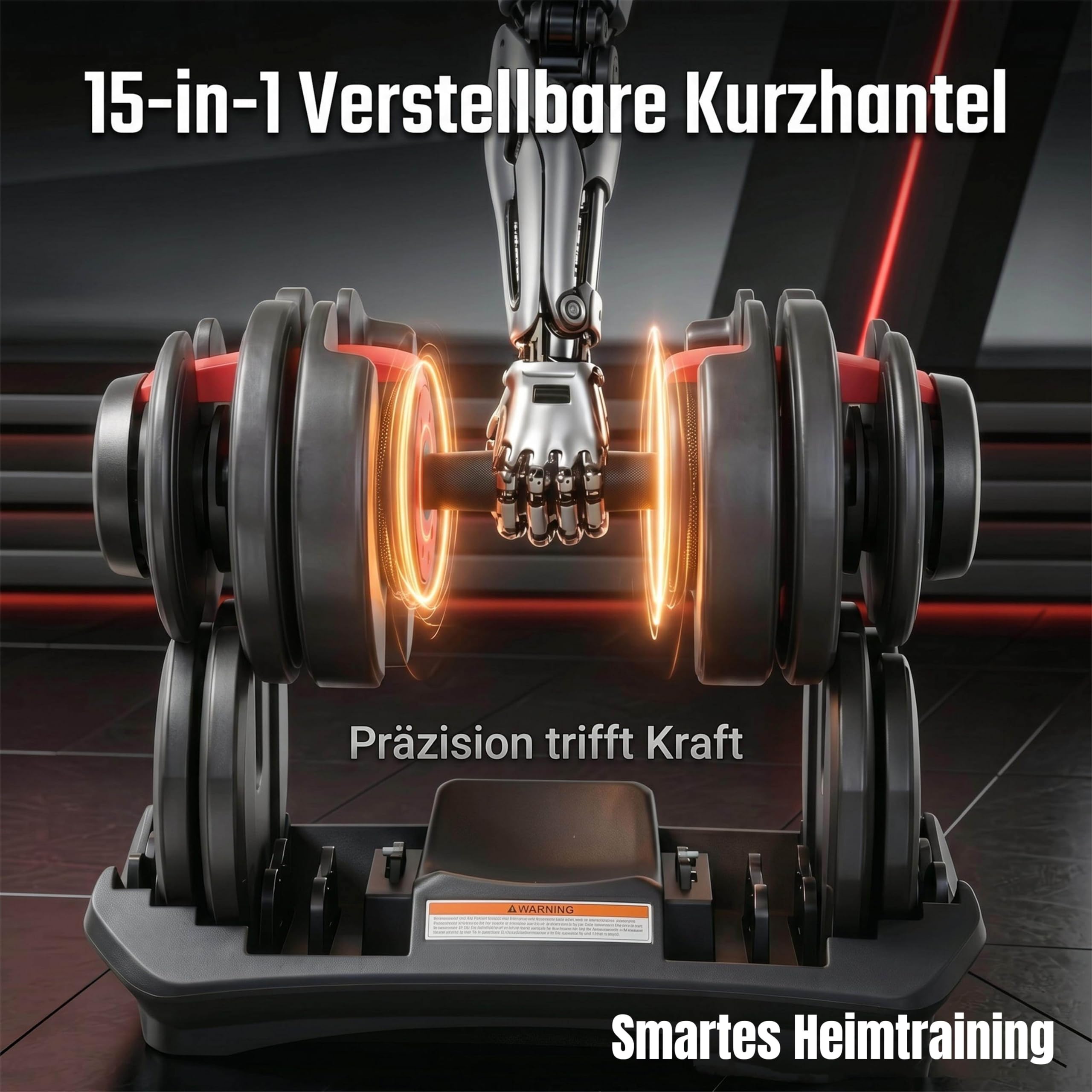 HAKENO 2x24kg/40kg Verstellbare Hanteln 15 in 1 Hantelset Einstellbare Platzsparende Hanteln, Kraftraining und Heimtraining Variable Gewichte platzsparend（24-40kg）