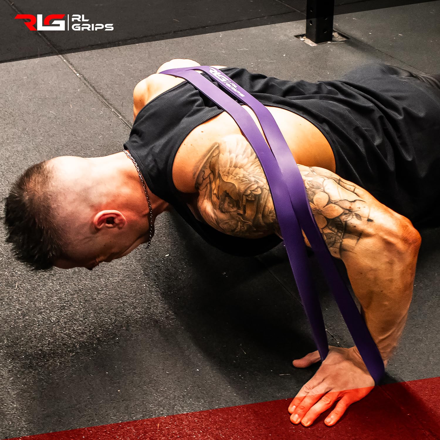 RL Grips - Bande di Resistenza – Elastico da Allenamento in Lattice per Fitness, Crossfit, Trazioni, Assistenza, Pull-up, Allenamento, Potenziamento Muscolare, Yoga, Pilates