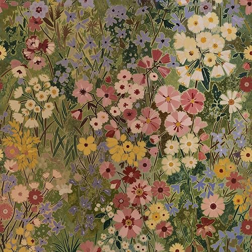 Papel tapiz floral para despegar y pegar, papel de pared bohemio, extraíble, impermeable, patrón de pétalos verdes, papel de contacto para