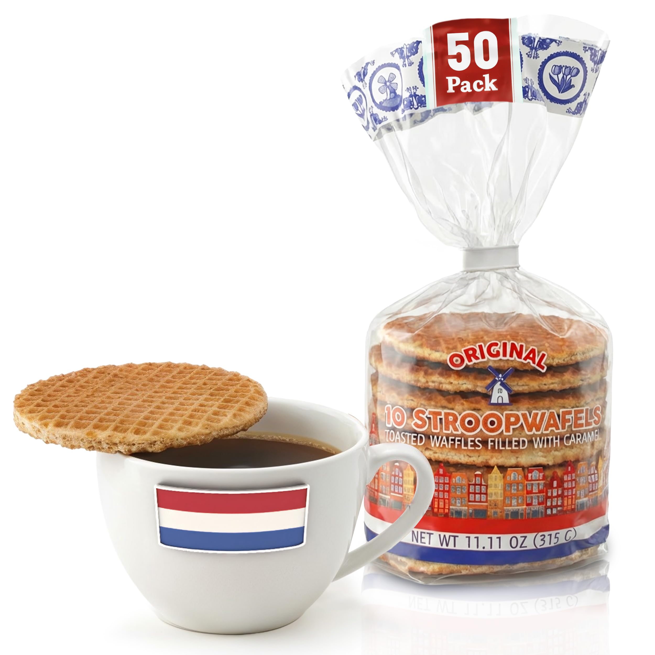 Amazon.com: Le Chic Patissier 50 Caramel & Vanilla Stroopwafels