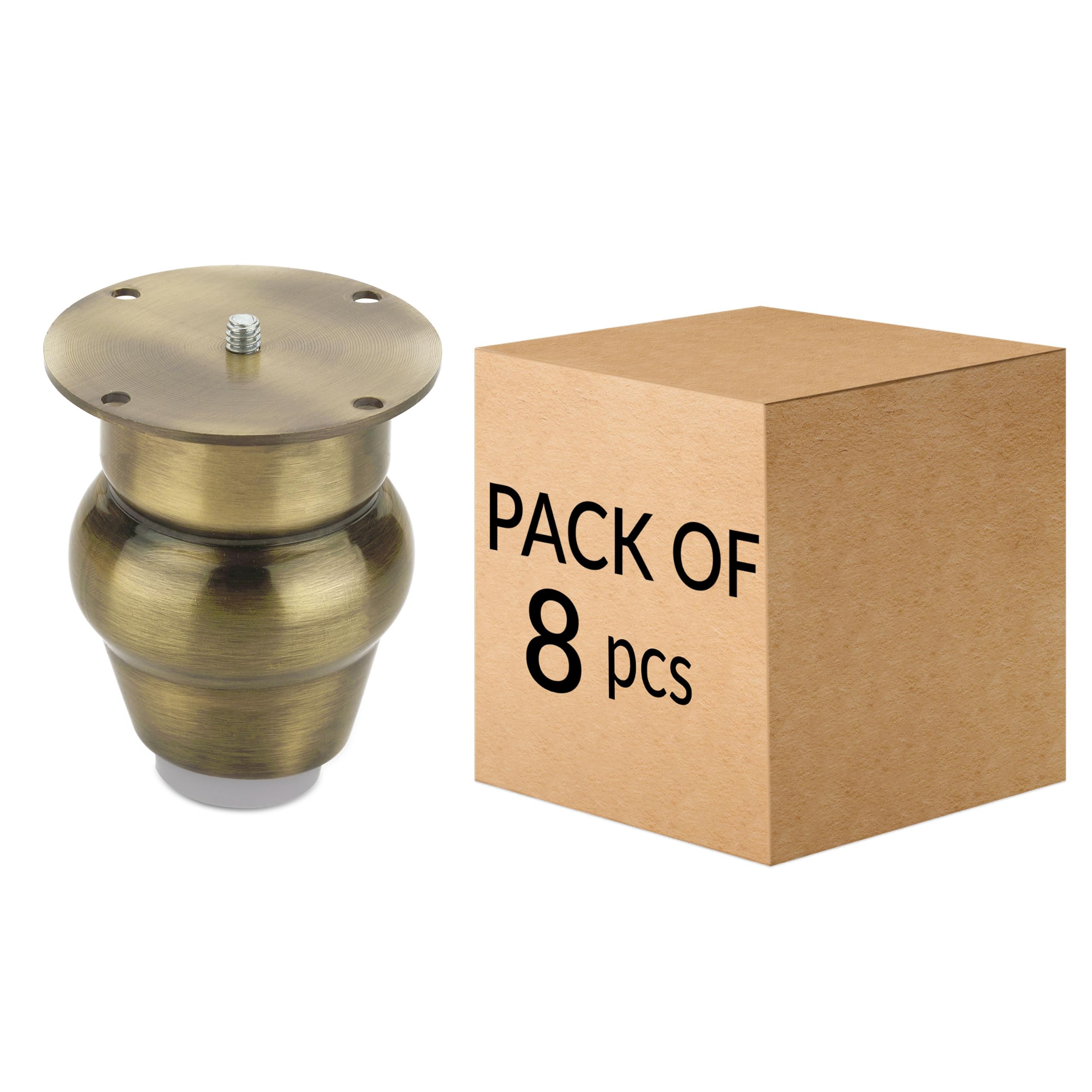 Plantex 3 Inch Sofa Legs for Bed Furniture/Sofa Legs for Table/Sofa Support Legs with Rubber Grip (Brass Antique, 8 Pcs) (B0BXXQC47P) Amazon Price History, Amazon Price Tracker