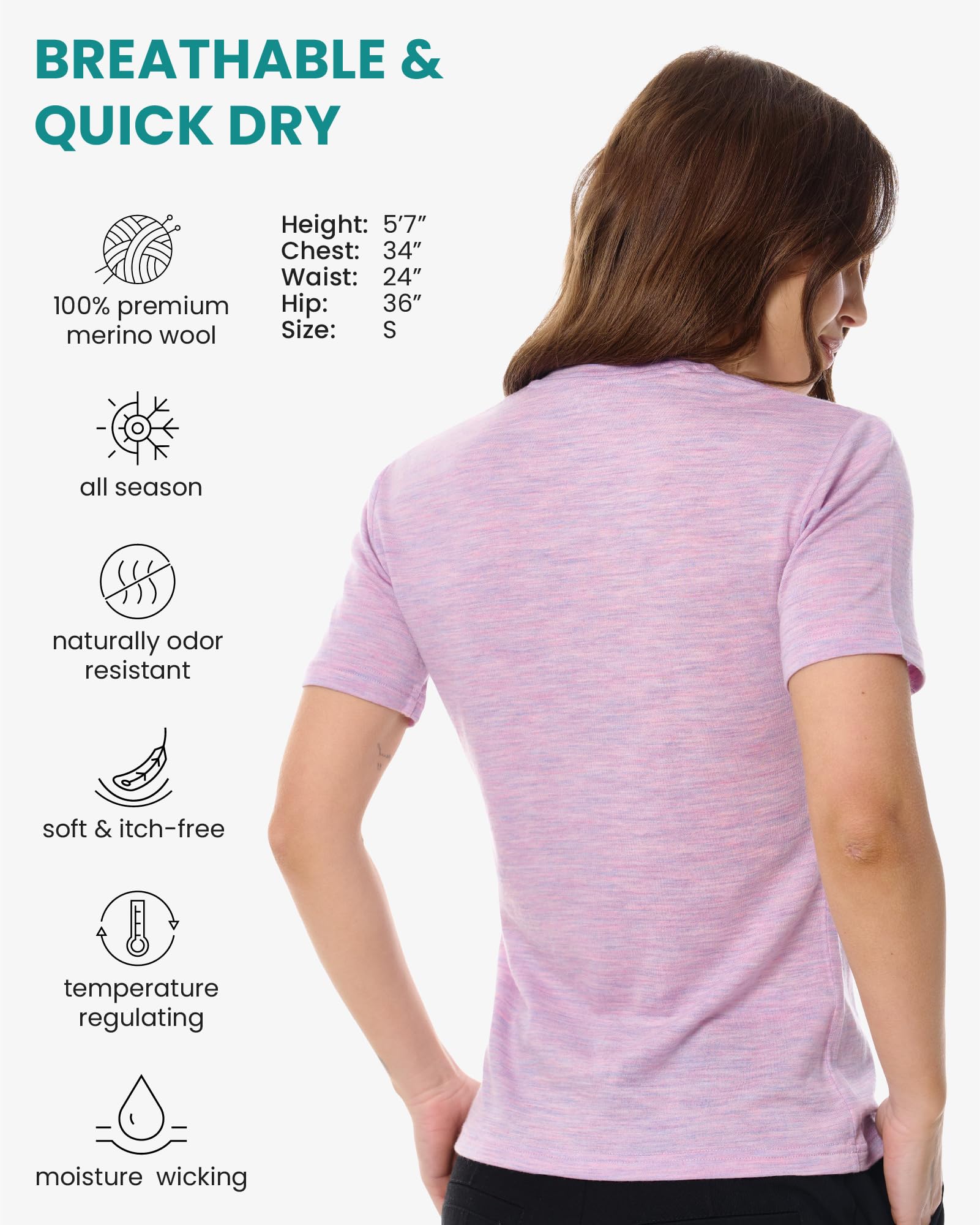 Camiseta Lana Merino Mujer