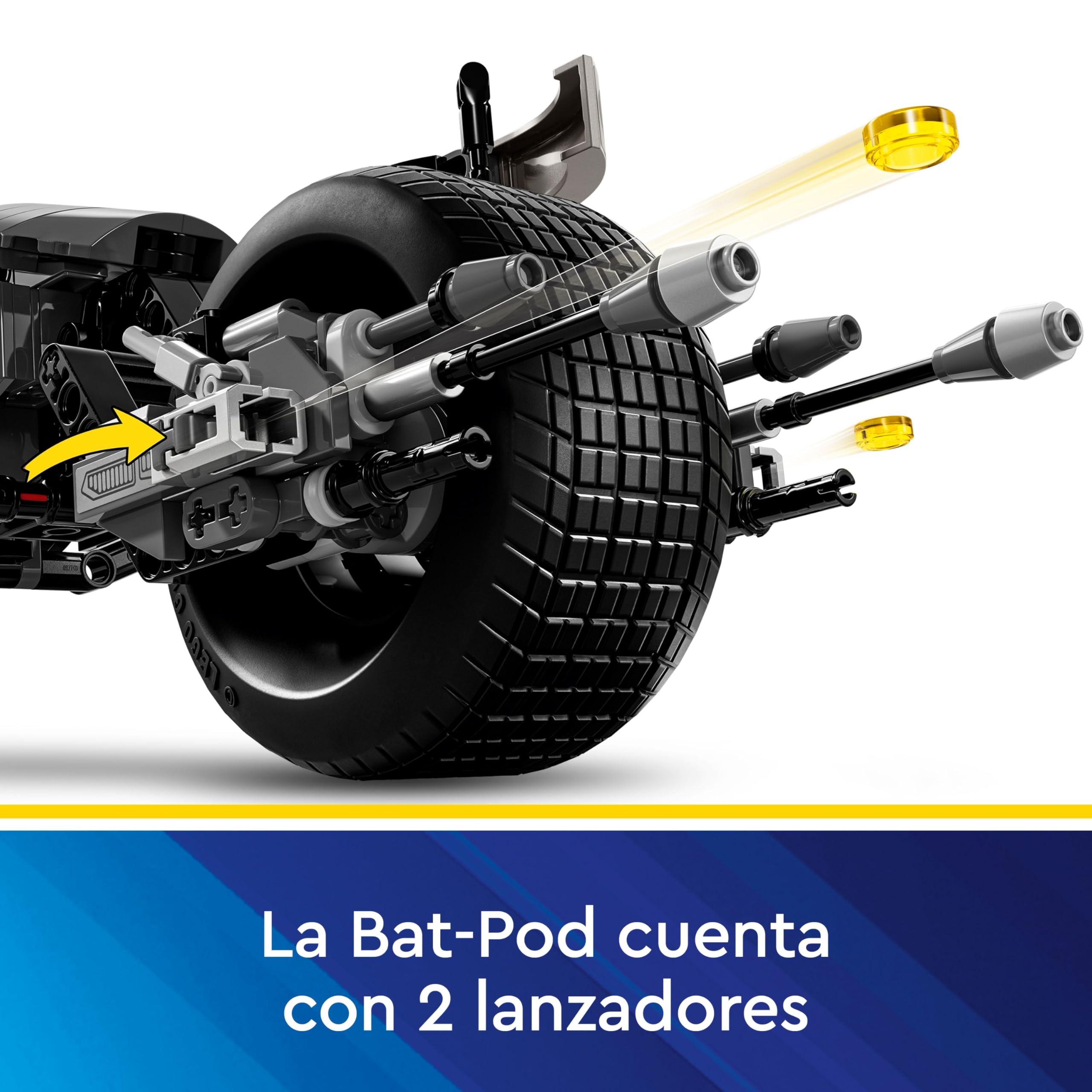 LEGO DC Batman Figura para Construir: Batman y Moto Bat-Pod de Juguete, Figuras de Superhéroes de la Película El Caballero Oscuro, Regalo para Niños y Niñas de 12 Años o Más 76273