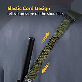 CVLIFE Rifle Sling - 2 Point Adjustable Length with 2 Pack Sling Swivels Mount - Green