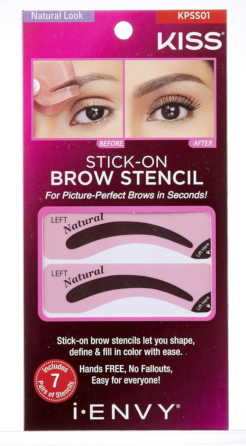 i Envy by Kiss Stick-On Brow Stencil Natural Look KPSS01 (2 PACK)