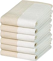 Vista 27 de Toallas de cocina de alta calidad (20 x 28 pulgadas, paquete de 6) Toallas de cocina grandes de algodón Juego de sábanas de cocina planas