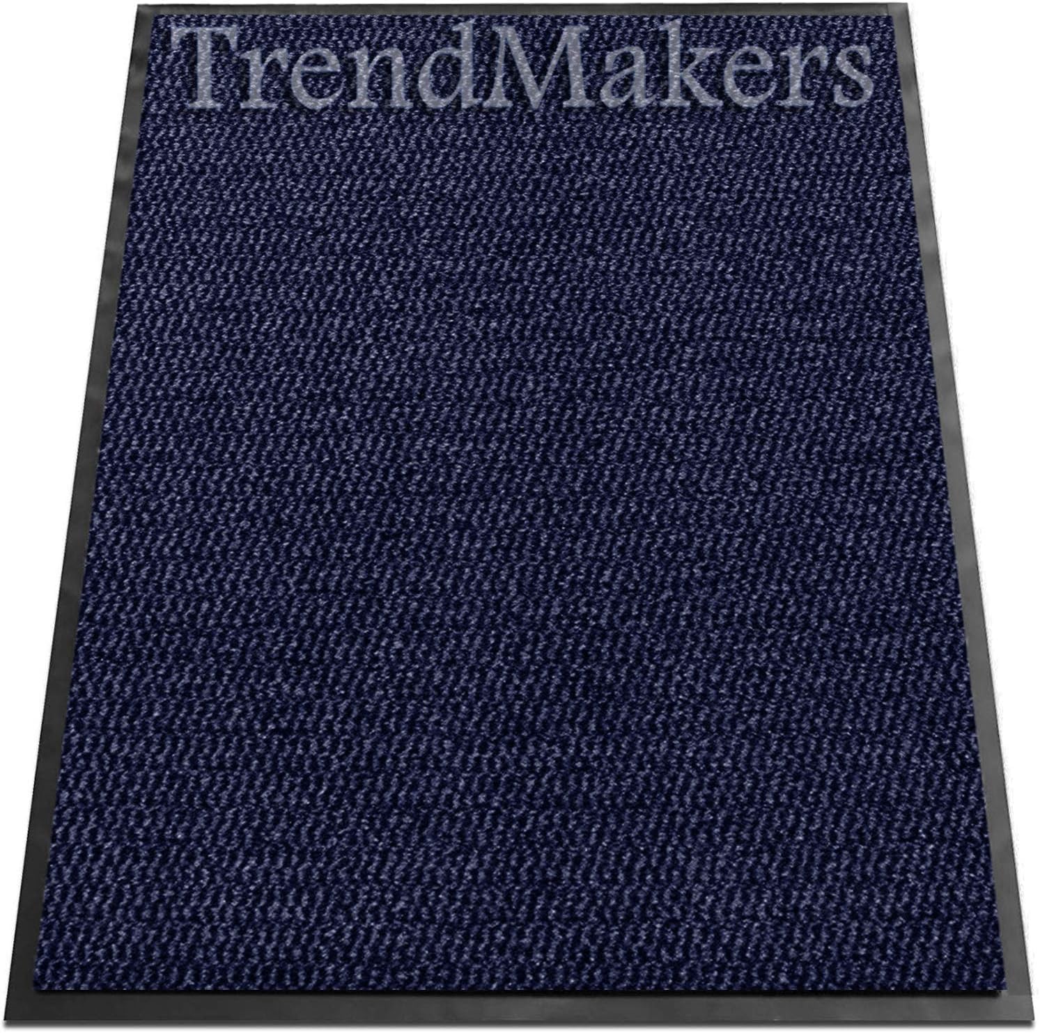TrendMakers Dirt Stopper Door Mats | Machine Washable Heavy Duty Barrier Mats Anti-Slip Dirt Trapper |15 Sizes - Blue/Black - 70 x 240cm - POLYPROPYLENE PILE