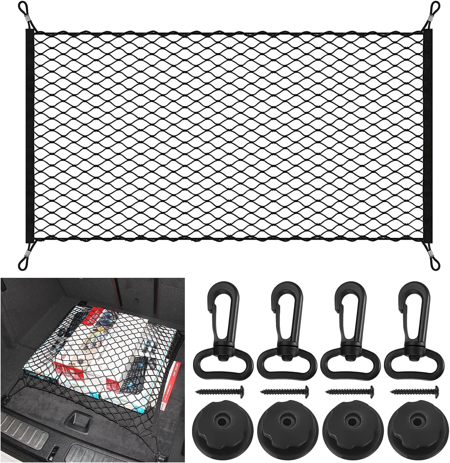 Amazon.fr : Filet de Rangement en Nylon, Filet de Rangement Extensible ...