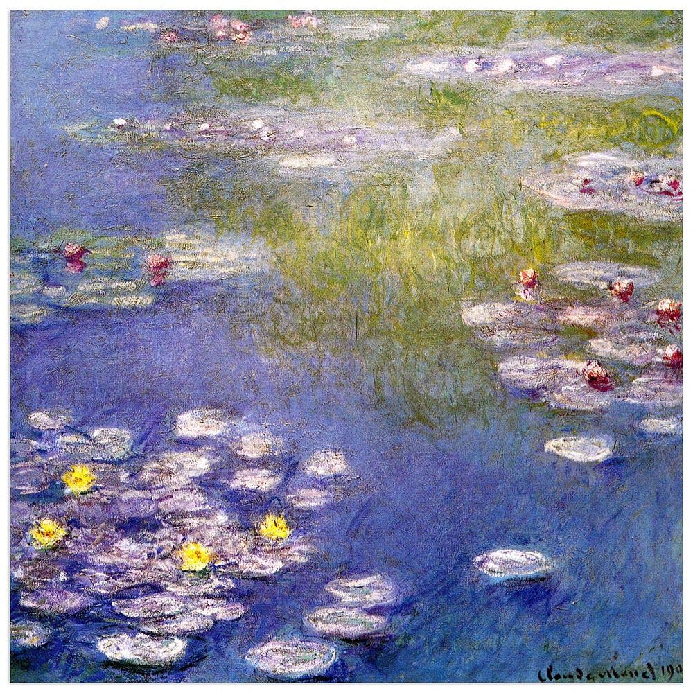 Monet Claude Nympheas Giverny Panneau en Bois pour Rénover un Mur Terne avec de l'Art