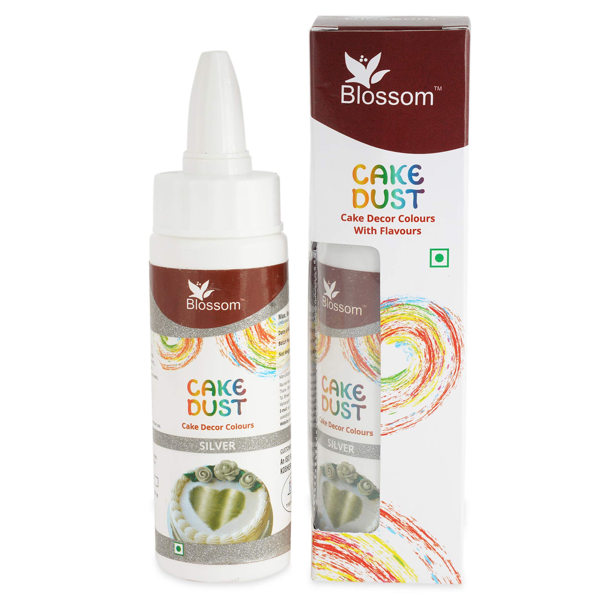 BLOSSOM Edible Cake Dust Powder, Metallic Colour for Cake Icing Décoration- Silver, 25 gm (B085W9VRQ8) Amazon Price History, Amazon Price Tracker