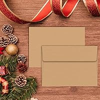 Vista 5 de 50 paquetes de sobres de 4 x 6 pulgadas para invitación, sobres de papel kraft A6 autosellantes para tarjetas, fotos, bodas, cumpleaños, fiestas