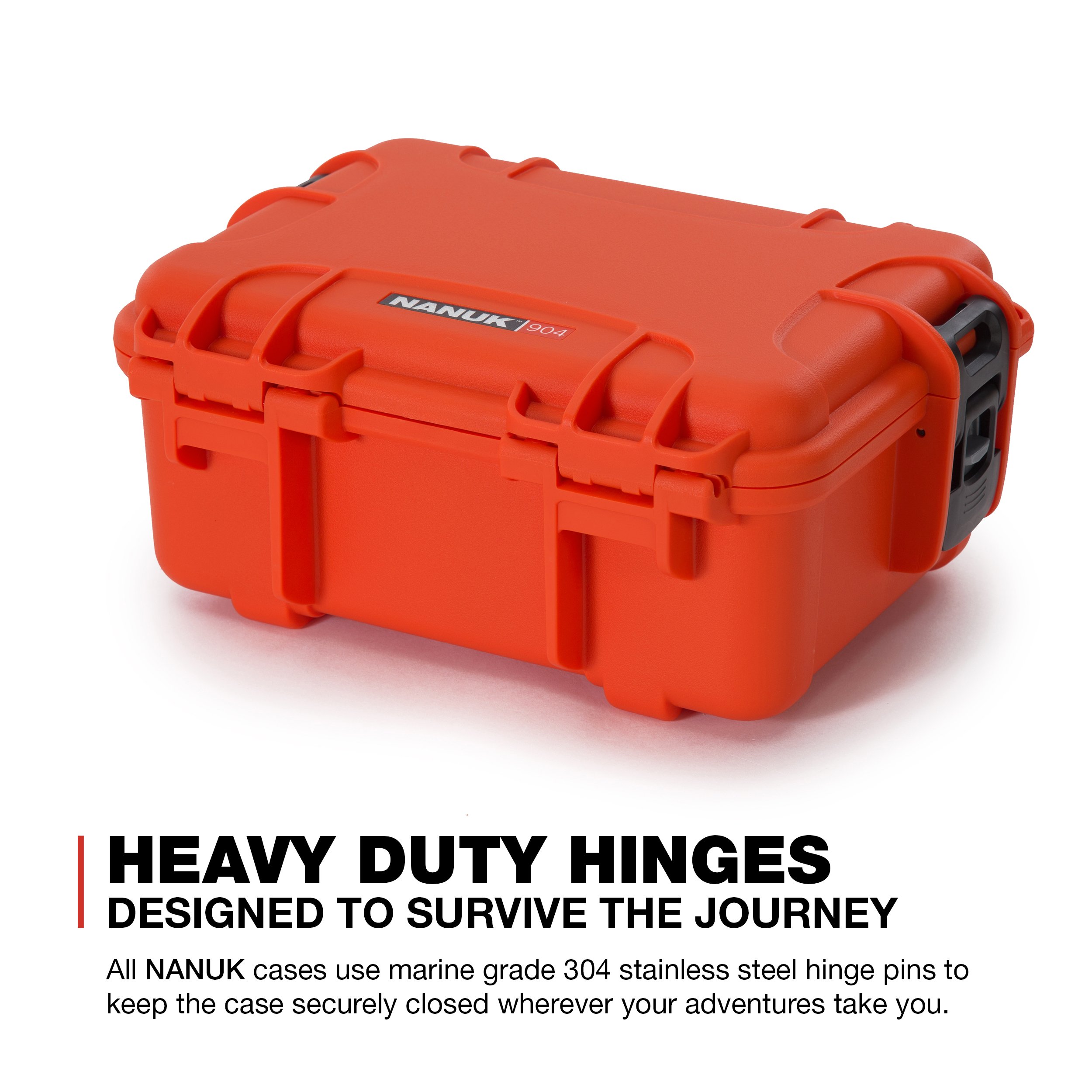 Nanuk 904 Wasserdichte Hartschale mit Schaumstoffeinsatz für Sennheiser AVX Set, Orange