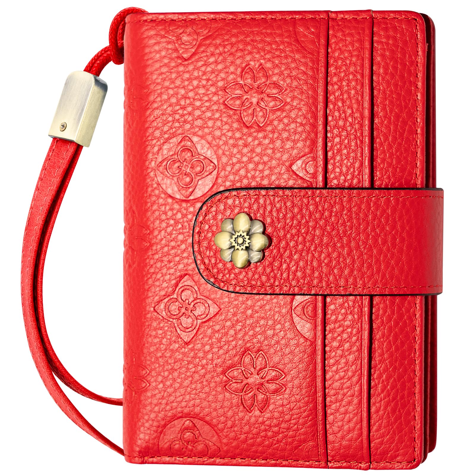 XINNSTAR Small Wallet for Women RFID Blocking Leather Trifold Compact Card Wallets Ladies Wristlet Purse with Zipper Coin Pocket ID Window