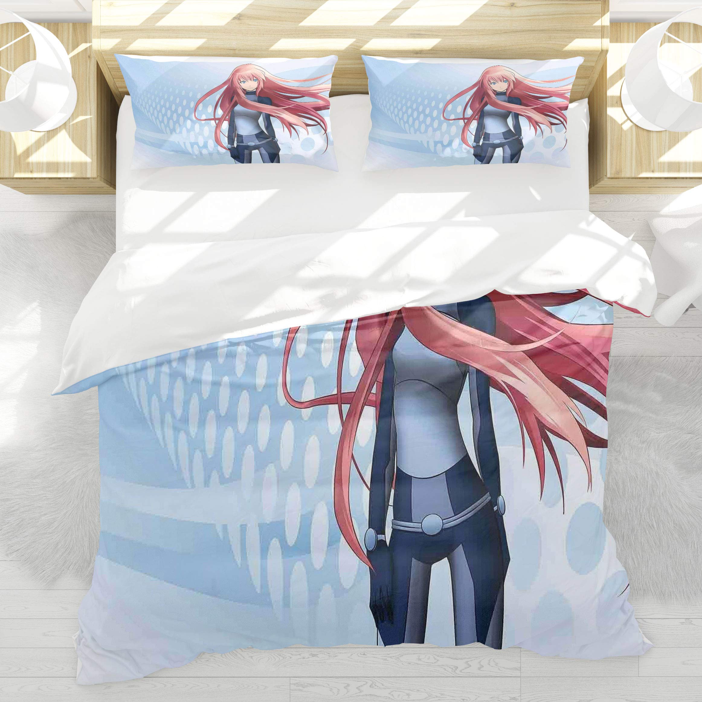 Housse de couette manga futuriste 140x200cm avec 2 taies d'oreiller