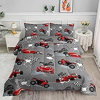 Vista 357 de Axolotl Kid Comforter Set Twin Size,Racing Car Bedding Set for Boys Girls Teen Kids Children Racing Gifts,Race Cars Quilt Bed Set with 1 Comforter 2
