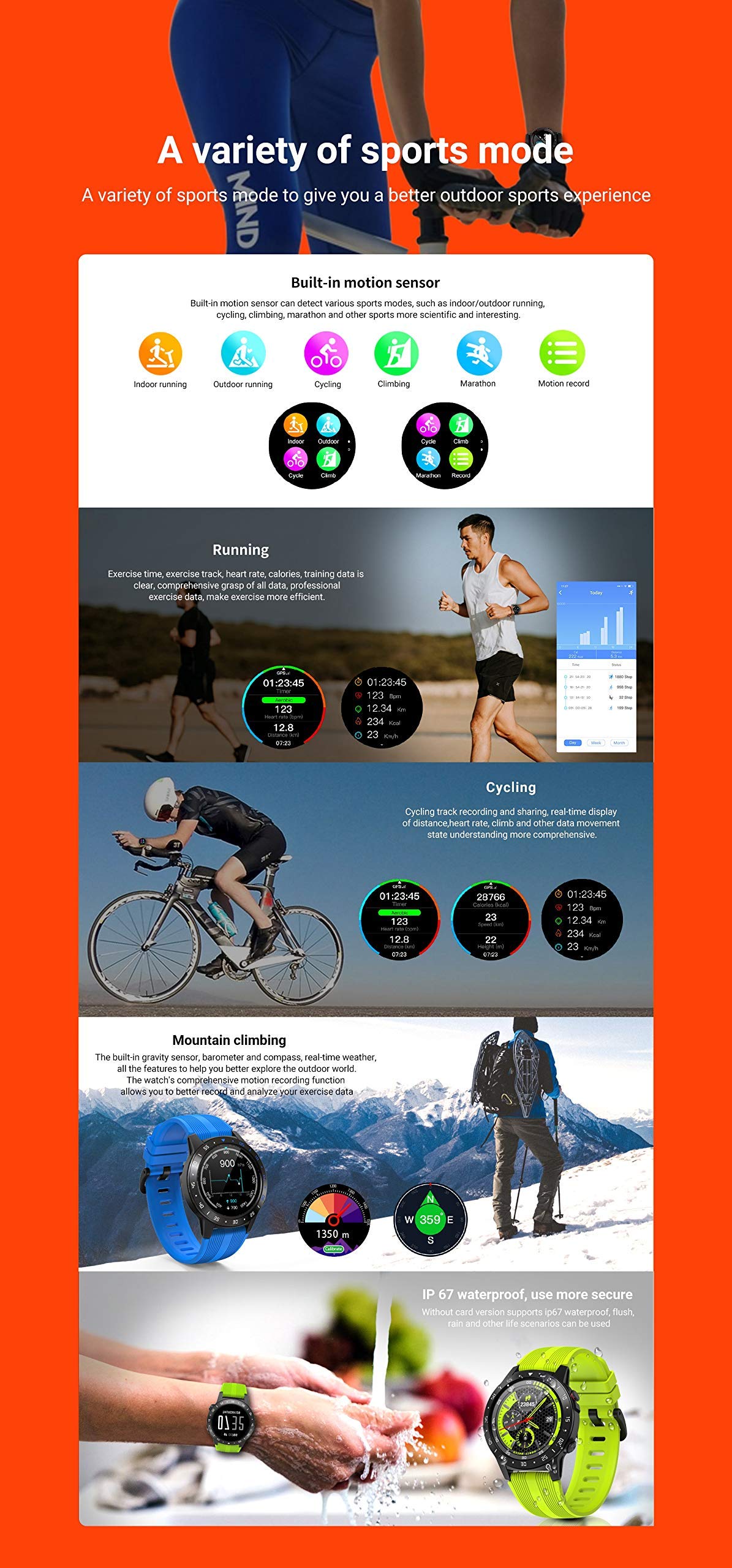 Gandley M5 M5C GPS Smart Watch Men Women 2020 Smartwatch Sport Life  Waterproof Heart Rate Monitor Smart Watch for Android IOS (Color : A): Buy  Online at Best Price in UAE - Amazon.ae