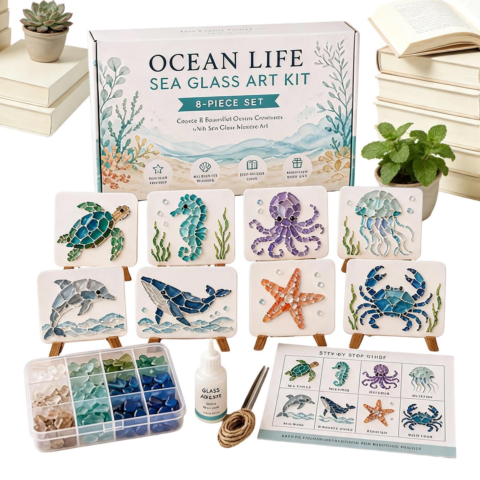 Sea Glass Art Kit, Diy Beach Art Kit, Creative Handmade Smooth Broken