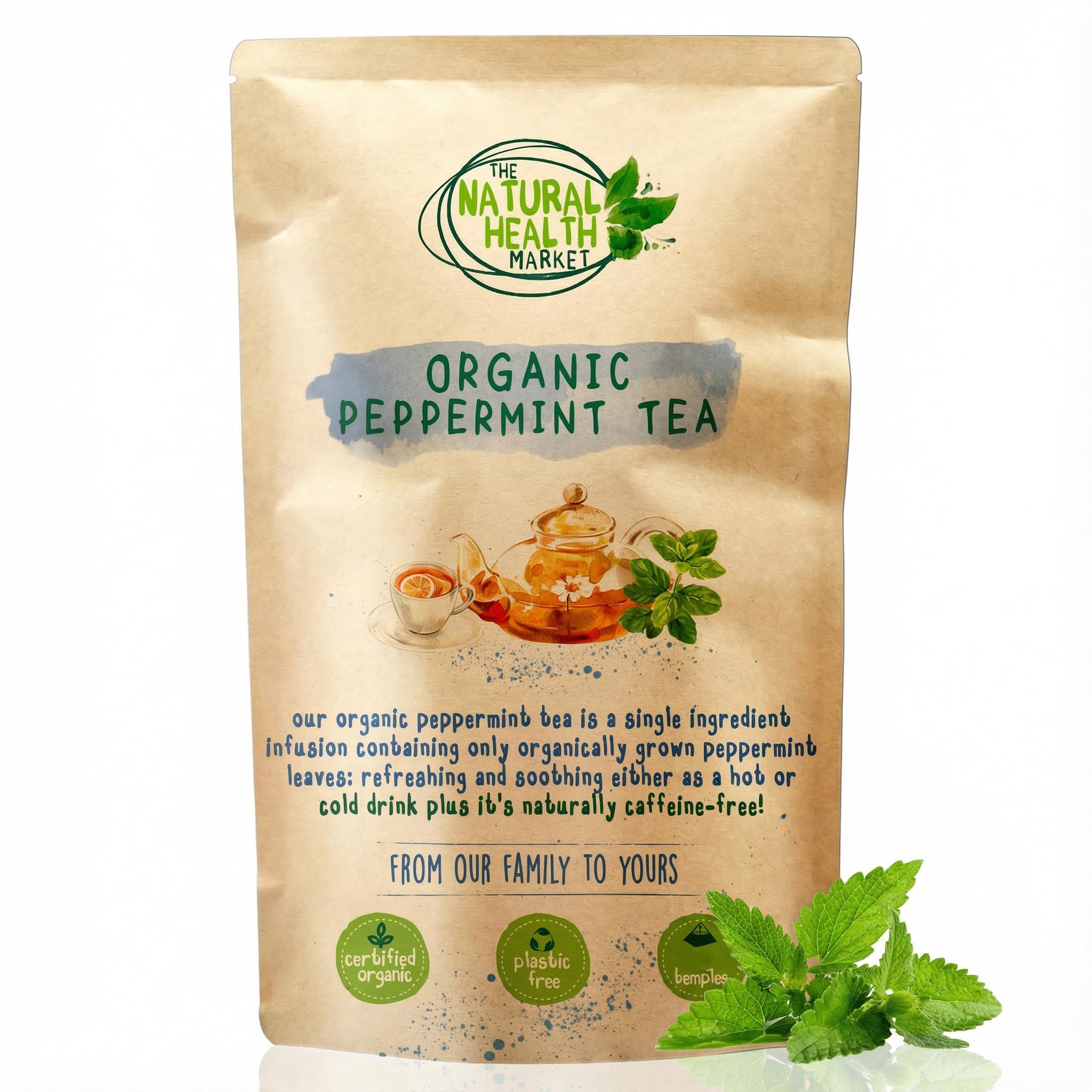 Organic Ginger Tea Bags – Strong Pure Ginger Root Herbal Tea – Plastic-Free & Caffeine-Free – Soil Association Organic – 50 Compostable Tea Bags – The Natural Health Market — view 23
