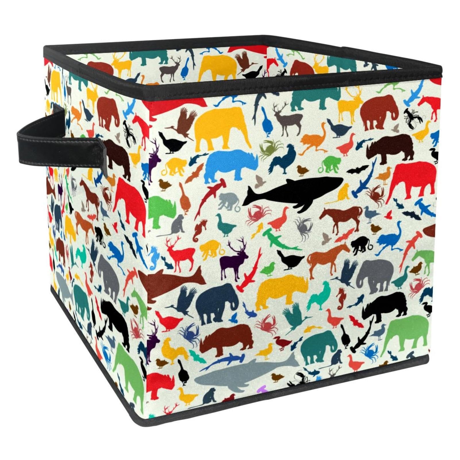 Panier de rangement en tissu pliable avec poignées bac cube organisateur de placard
