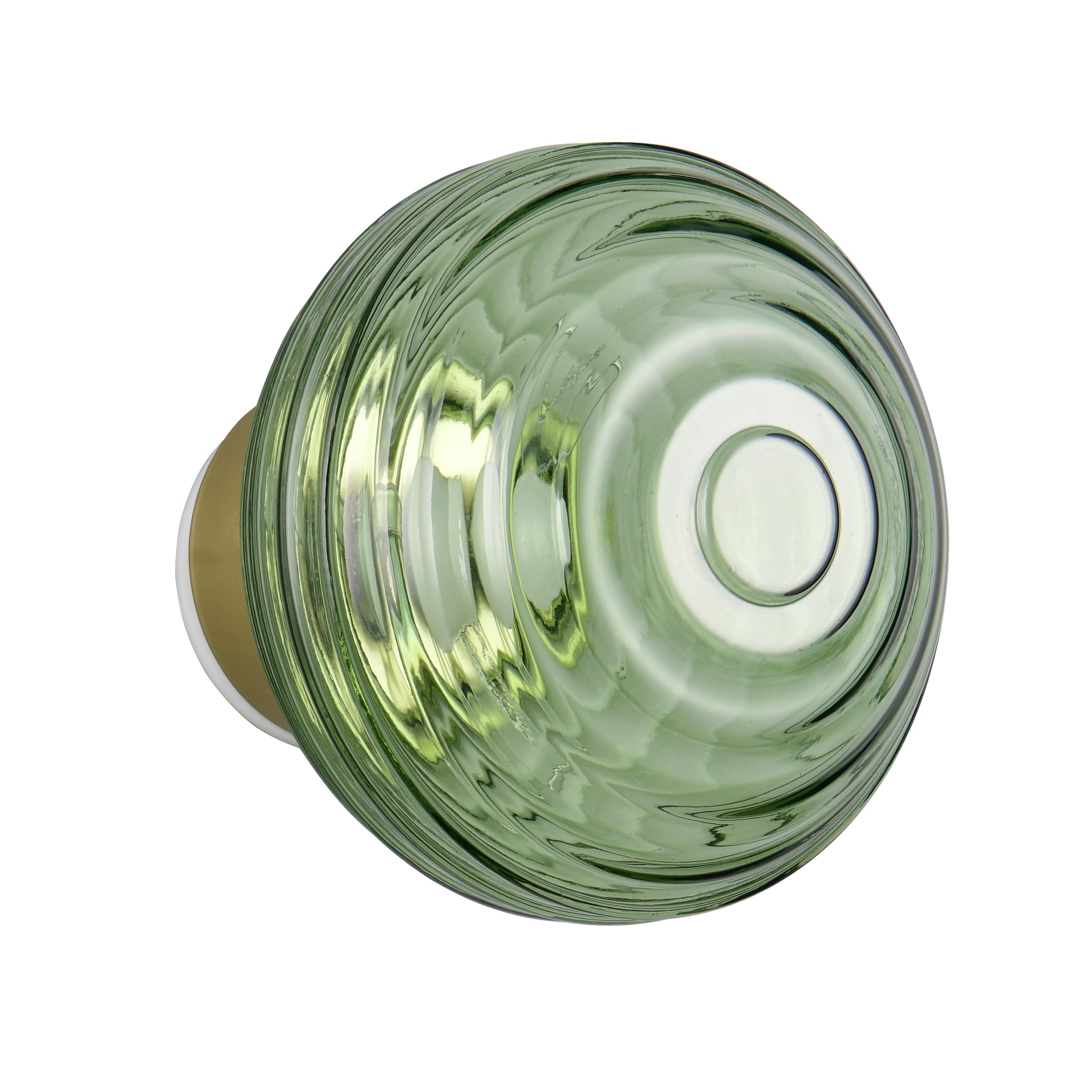 Reality Leuchten LED Akku Wandleuchte Earl R27771115, Metall Messing matt, Glas grün, inkl. 1.5 Watt LED, 4-fach Touch