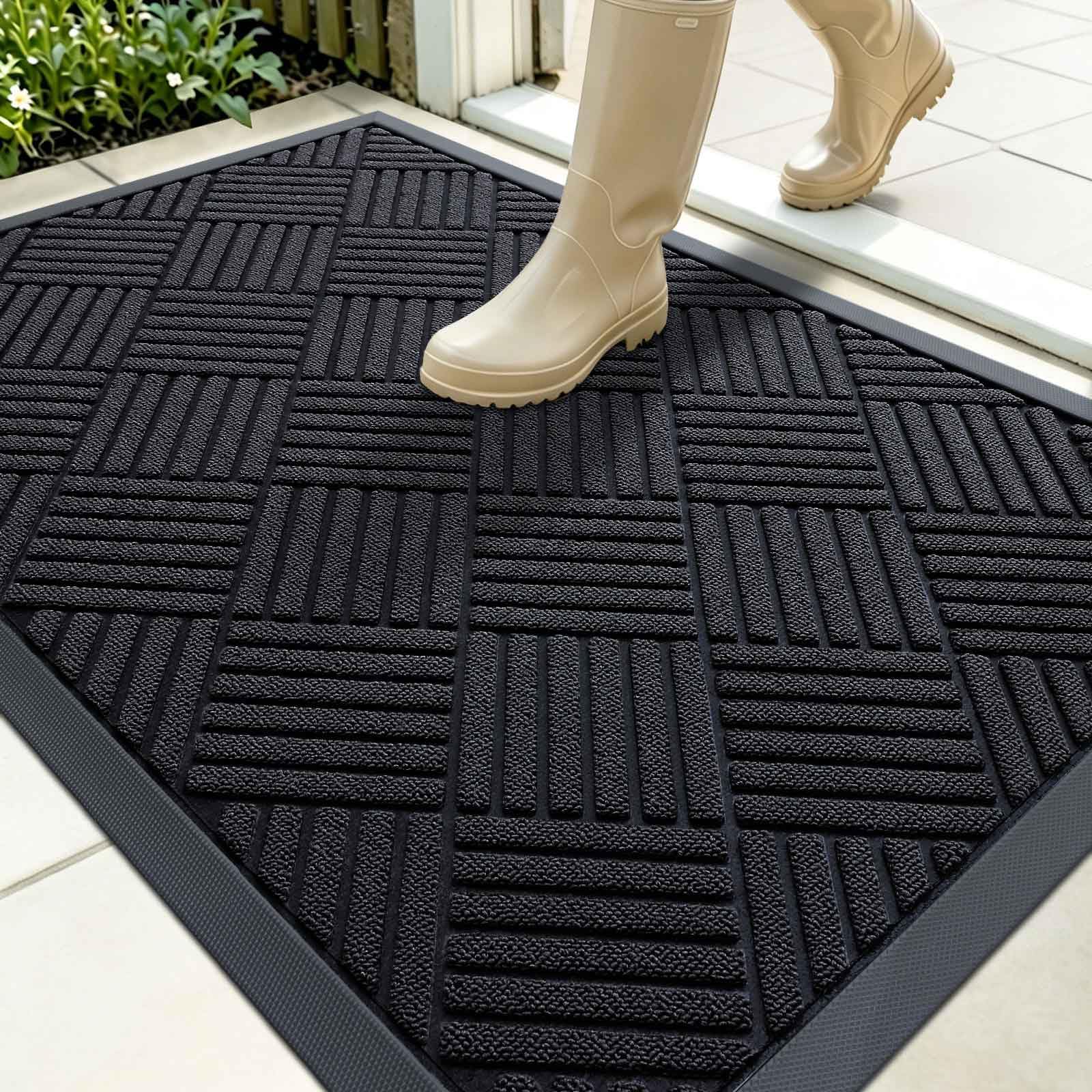 OLANLY Front Door Mat Outside Entrance 35x23, Waterproof Heavy-Duty Doormat