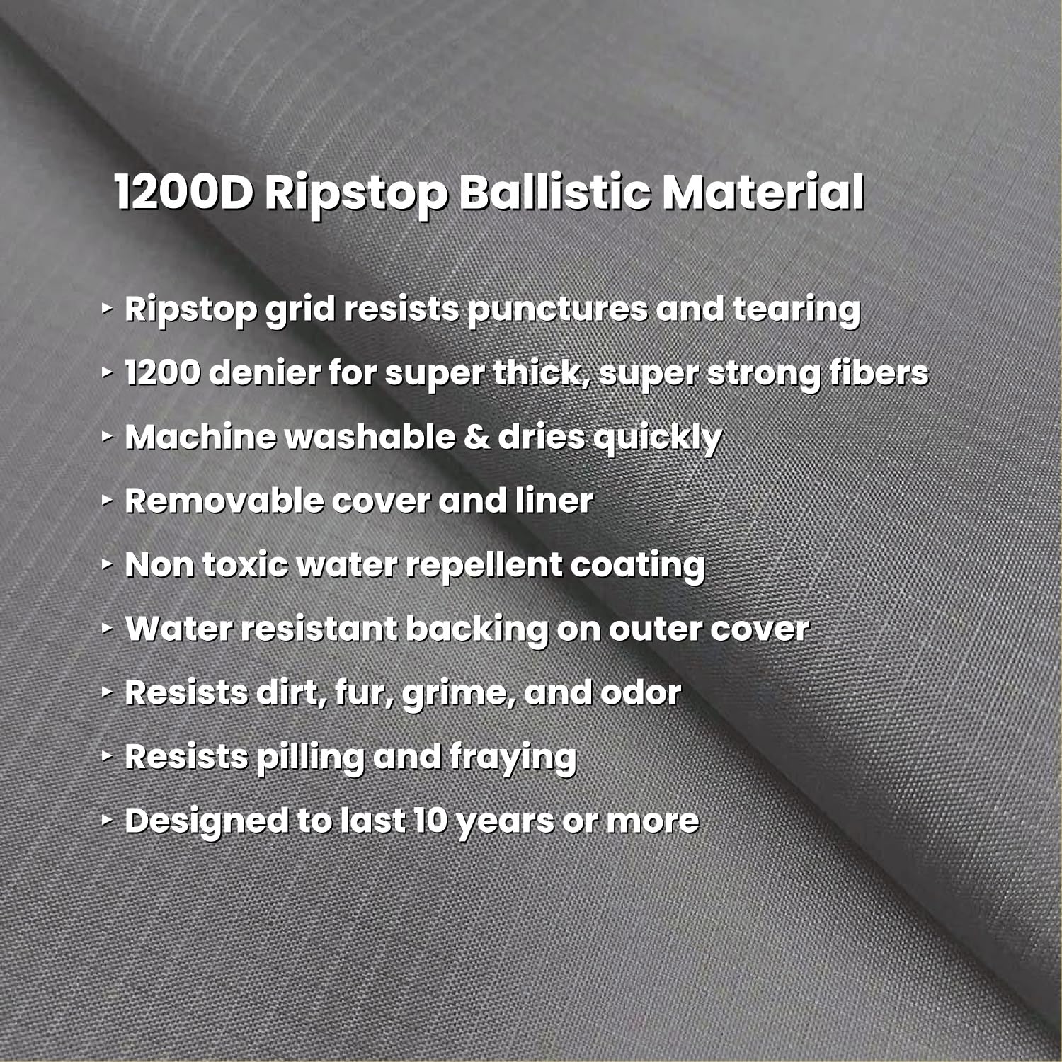 K9 Ballistics Tough Ripstop Orthopedic Crate Bed 29 x 18 Blue Quartz | Durable Kennel Pad with Washable Cover for Puppies and Small Dogs Fits 30 Wire Crate product thumbnail 6