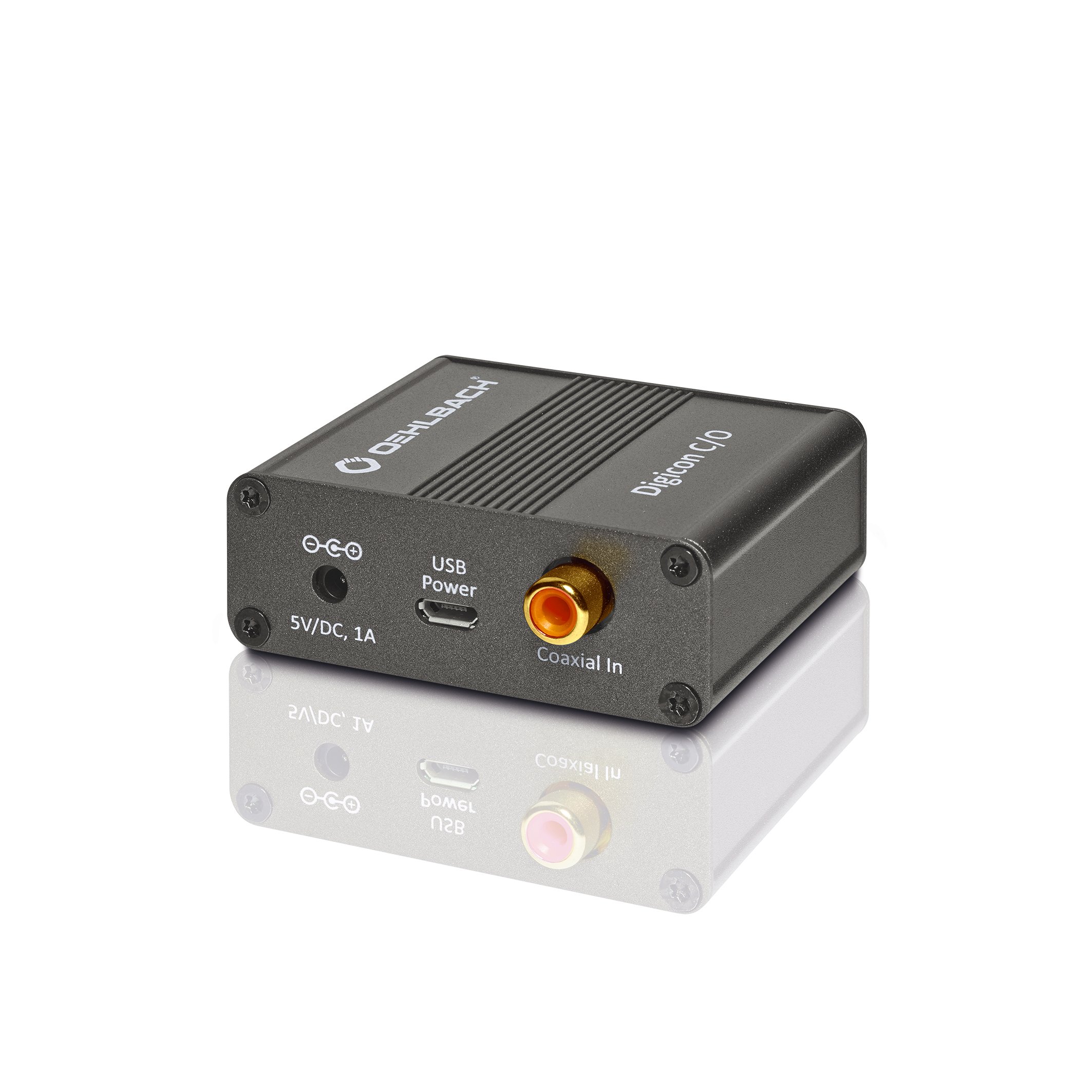 Oehlbach Digicon C/O - Convertidor Digital de Audio coaxial-óptico (Convierte señales de Audio coaxial a óptico), Color marrón metálico