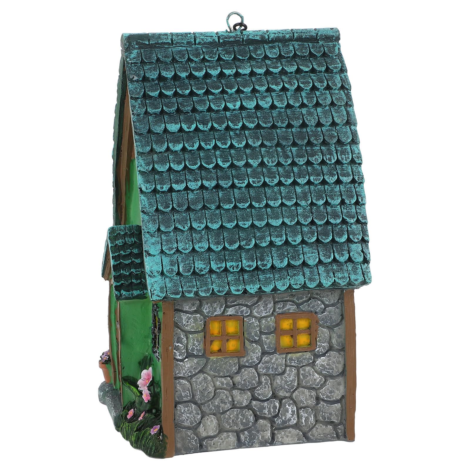 POPETPOP Hängendes Vogelhaus aus Kunstharz Wetterfest und Robust Kleines Nistkasten für Vögel für Garten und Balkon Einfaches und Elegantes Design
