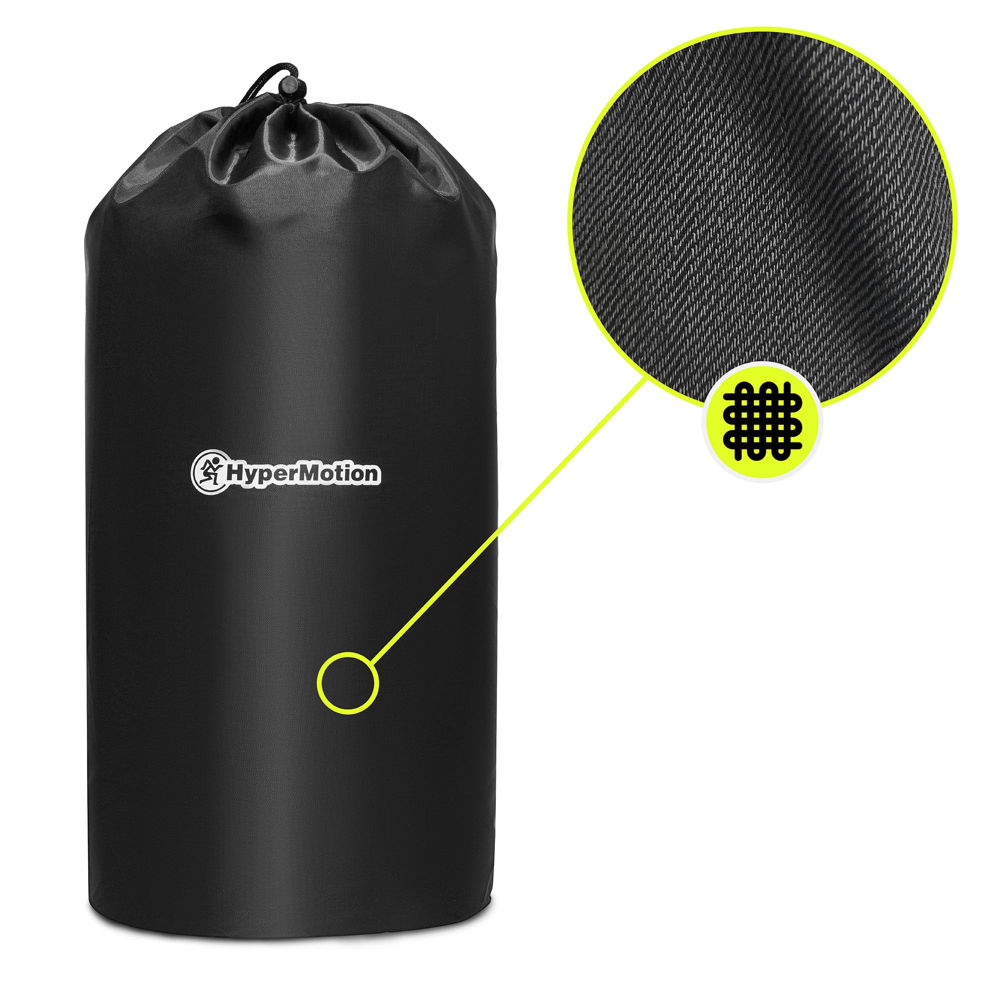 HyperMotion Akupressurmatte mit Kissen - Akupunktur Matte - Massagematte Ganzkörpermassage und Regeneration, Akupressurmatte Set für Entspannung Schwarz-Weiß, 130 x 50 x 2 cm