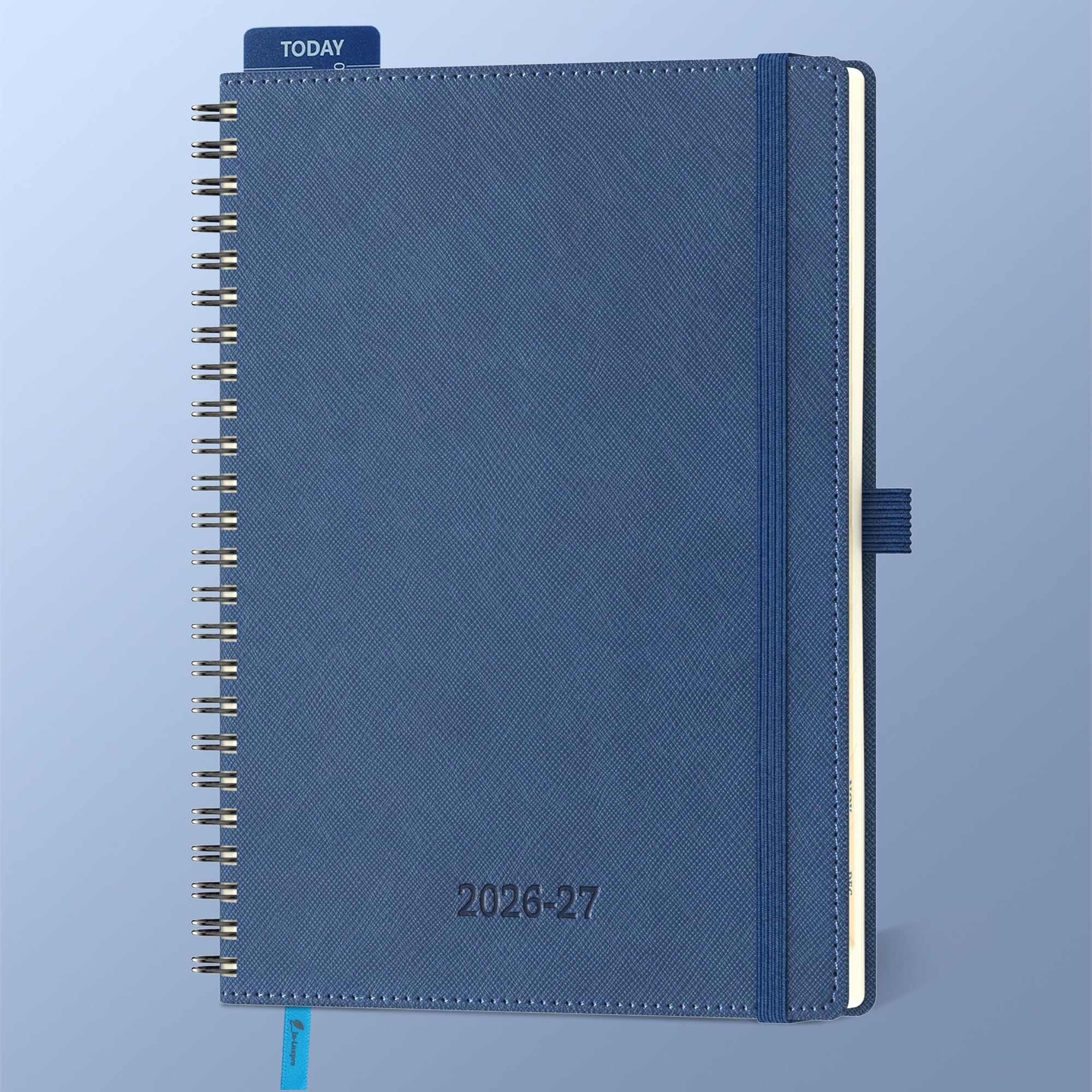 IN-LUXPRO Kalender 2025 2026 Wochenplaner,18-Monate Buchkalender (Jul.2025-Dez.2026) Ringbuch mit Softcover,wochenkalender mit selbstklebendem Stifthalter.