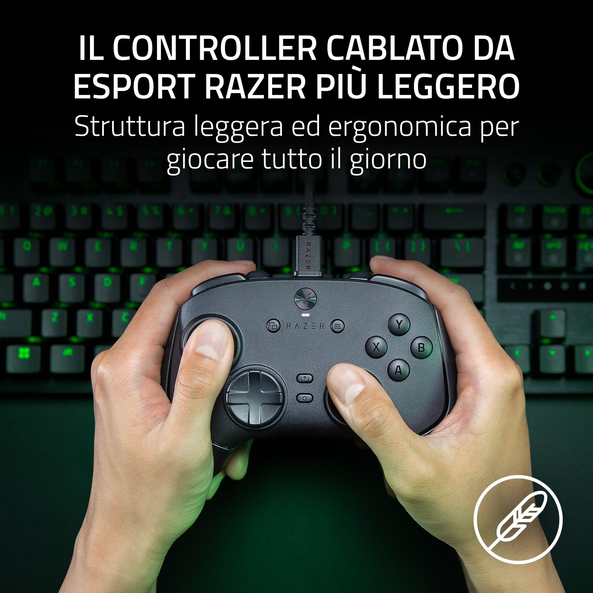 Razer Wolverine V3 Tournament Edition 8K PC - Controller cablato da esports per PC (8K Hz HyperPolling, Levette TMR con cappucci intercambiabili) Nero