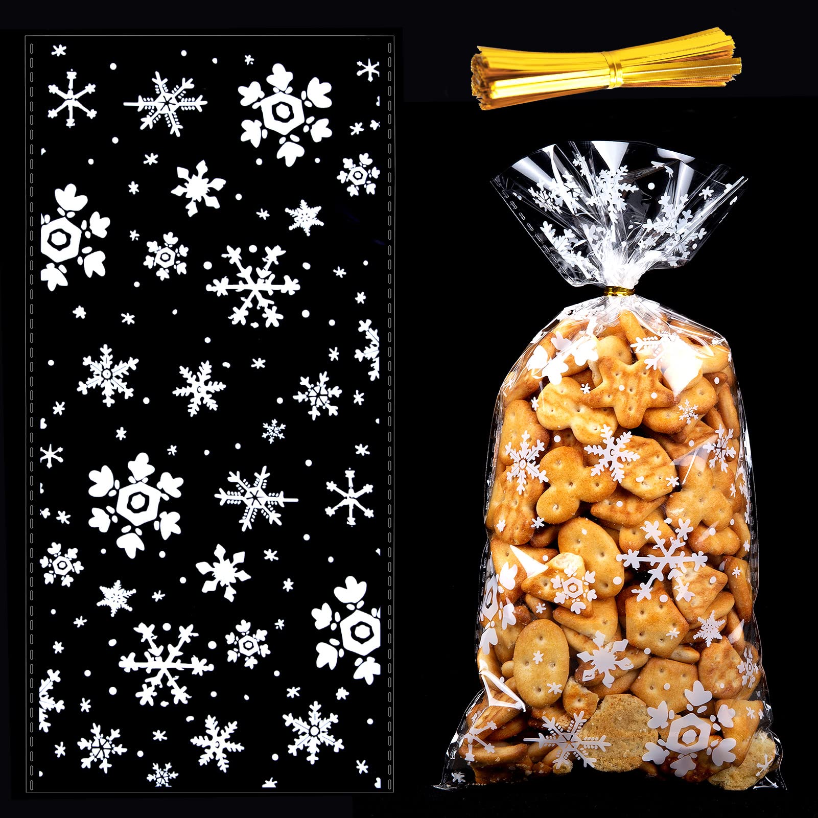 Suaflny 120 Pièces Sachet Biscuit Noel, Sachet Cadeau Noel, Bonbon Noël
