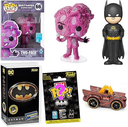 Figura de héroes de Batmen Pop exclusiva con Batman Half Hush + Superman compuesto DC Comics 2 artículos