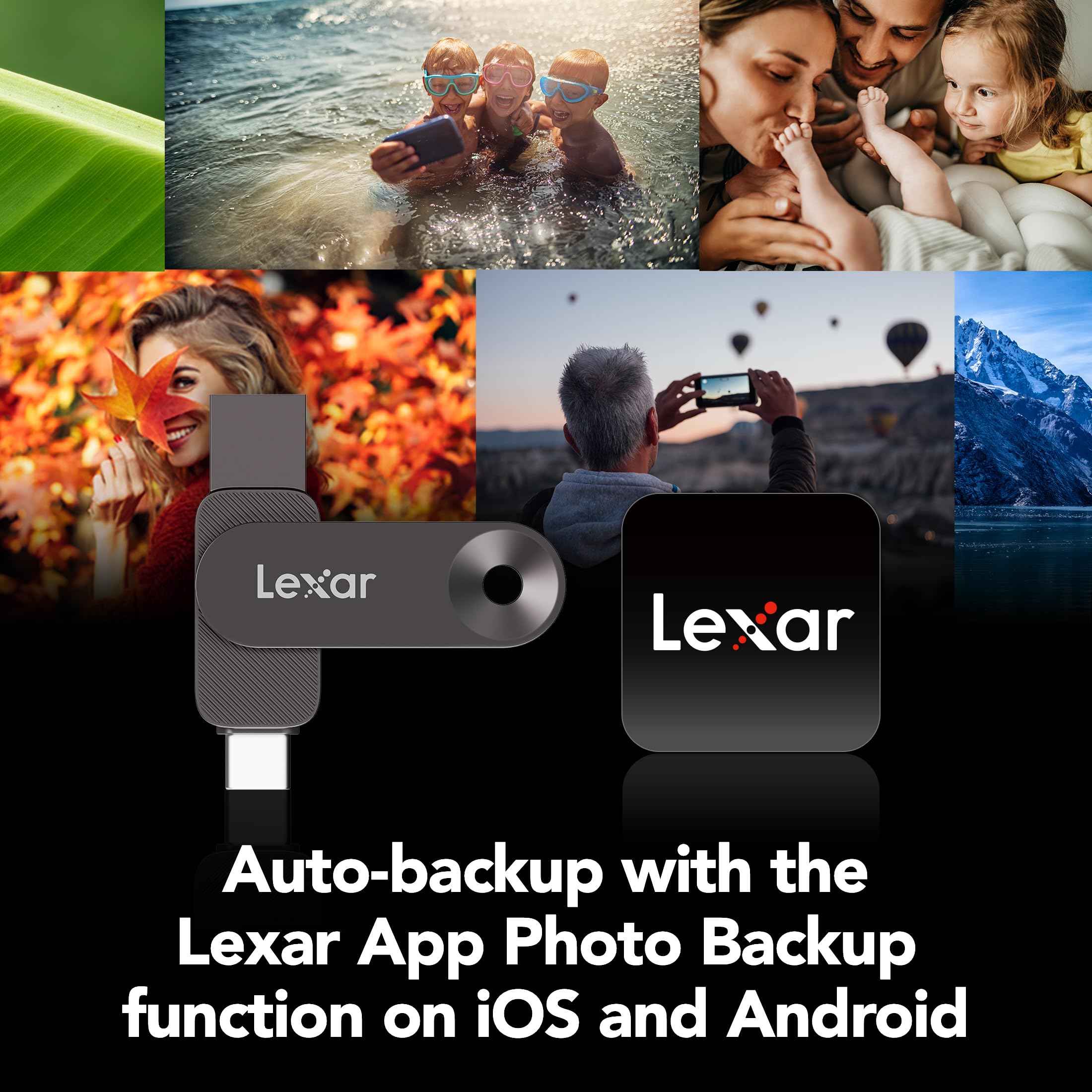 Lexar Unidad Dual de Estado sólido de 128 GB D500 USB 3.2 Gen 1, para Dispositivos USB Tipo C/USB Tipo A, hasta 400 MB/s de Lectura, Compatible con iPhone 15/16/17 Series, Android, Tablet y Mac
