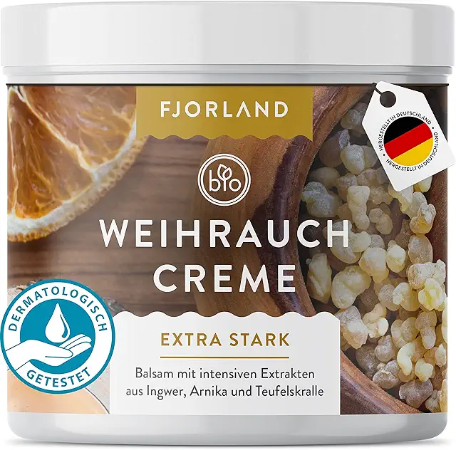 Weihrauch Creme Extra Stark 200 ml - Hochdosierte Gelenksalbe mit Ingwer & Arnika