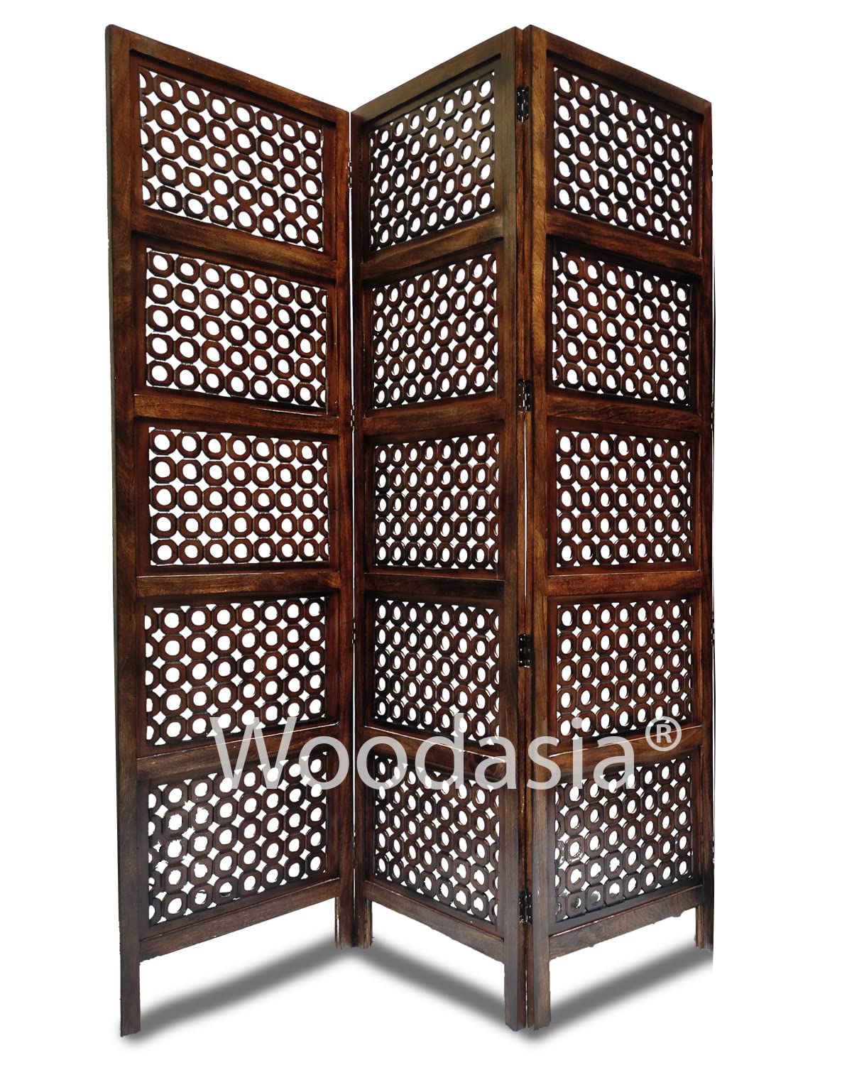 Buy Woodasia® 3 Panel Wooden Room Divider Wooden Partition for Living