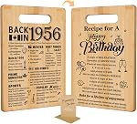 55th Birthday Gifts for Women Men,Back in 1971&Recipe for A Happy Birthday Double Sided Cutting Board Present for Her Him,55th Bday Gift Ideas,Cool Presents for 55 Year Old Woman